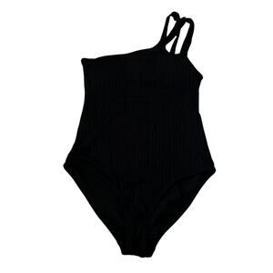 Aerie Black Padded One Piece Swimsuit Women's Swimwear Size Medium | 40-10